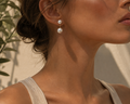 Dual Pearl Drop Earrings